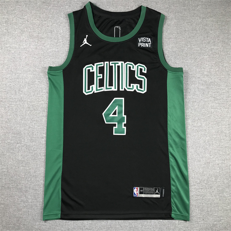 Men Boston Celtics #4 Holiday Black Jordan Brand 2025 NBA Jersey->->NBA Jersey